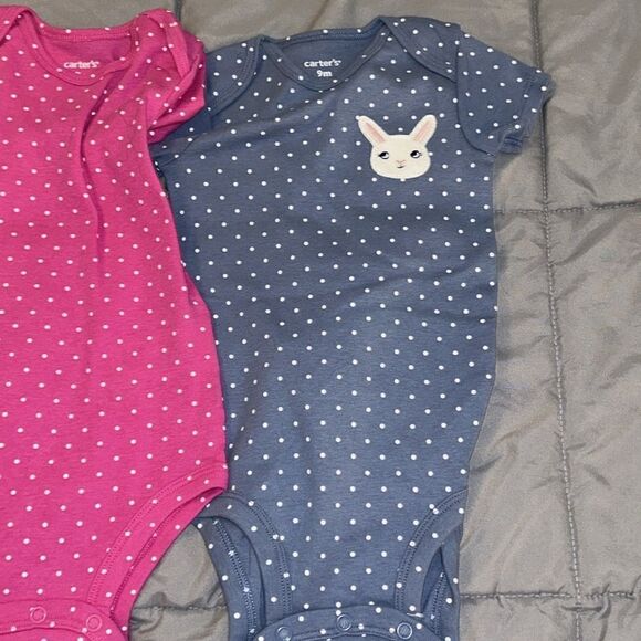 NWOT 3 pack 9m bunny rabbit onesies - Picture 2 of 3